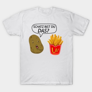 Schatz bist du das? Kartoffel und Pommes Tüte T-Shirt